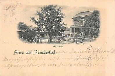 Gruss aus Franzensbad Kursaal Postkarte AK 1897