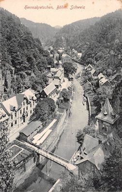 Herrnskretschen (Hrensko) Böhm. Schweiz Postkarte AK