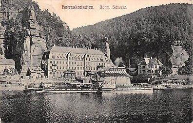 Herrnskretschen Böhm. Schweiz Postkarte AK 1907