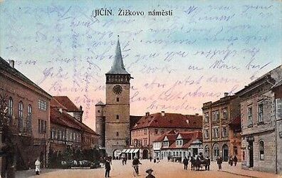 Jicín (Jitschin) Zizkovo namesti Postkarte AK