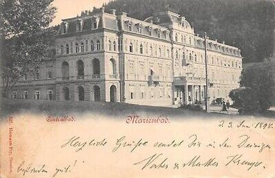 Marienbad Centralbad Postkarte AK 1908