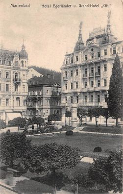 Marienbad (Mariánské Lázne) Hotel Egerländer Grand Hotel "Ott" Postkarte AK