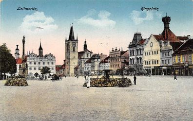 Leitmeritz (Litomerice) Ringplatz Postkarte AK