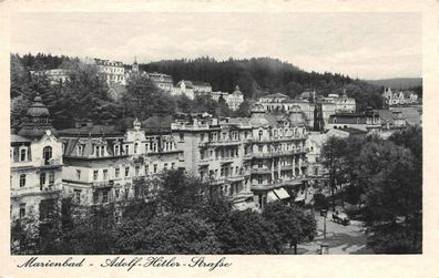 Marienbad Adolf-Hitler-Strasse Feldpostkarte AK 1942