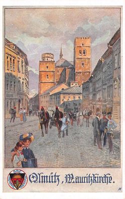 Olmütz (Olomouc) Mautitzkirche Postkarte AK