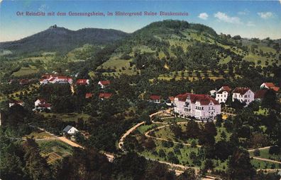 Ort Reindlitz (Ryjice) Genesungsheim Ruine Blankenstein Postkarte AK