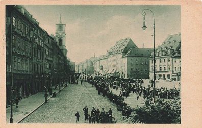 Platz mit dem Alten Gerichtsgebäude und Café Cheb Eger Böhmen Postkarte AK