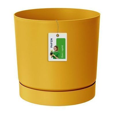 Blumentopf Blumenkübel mit Untersetzer Rund Mustard 8 l