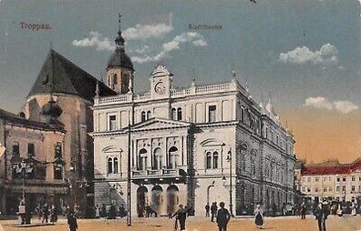 Troppau (Opava) Stadttheater Postkarte AK 1919