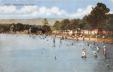 Turn Strandbad Angerteich Postkarte 1941