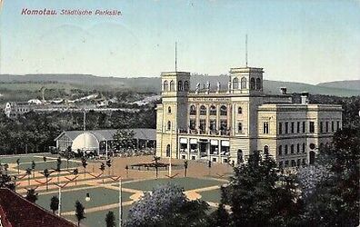 Städtische Parksäle Komotau Postkarte AK 1910