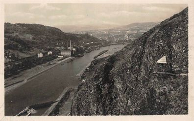 Blick von der Burg Schreckenstein gegen Aussig AK