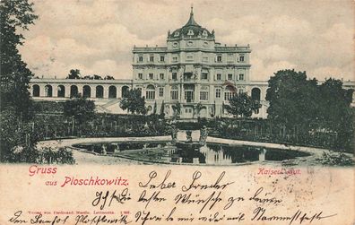 Gruss aus Ploschkowitz (Ploskovice) Kaiserl. Gut Postkarte AK 1900