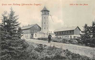 Gruss vom Keilberg (Böhmisches Erzgeb.) 1244 m über dem Meere AK