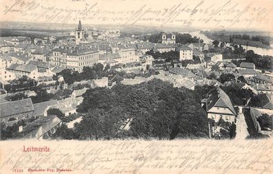 Leitmeritz Böhmen Stadtansicht Postkarte 1905