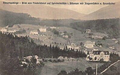 Riesengebirge Blick von Friedrichstal auf Spindelmühle i. Böhmen AK