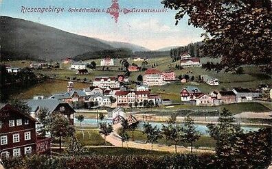 Riesengebirge Spindelmühle i. Böhmen Gesamtansicht Postkarte AK 1913