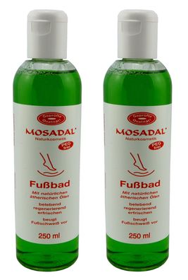 2x Mosadal Fußbad 250ml Fußschweiß vorbeugend belebt-regeneriert