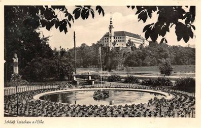 Schloß Tetschen a/Elbe. Postkarte 1939