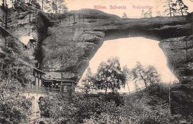 Sommerfrische Prebischtor Böhmische Schweiz Postkarte AK 1913