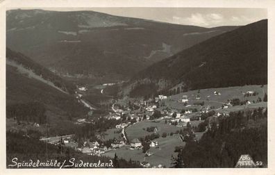 Stadtansicht Spindelmühle Sudetenland Postkarte AK 1941