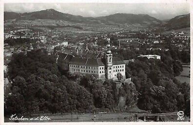 Tetschen a. d. Elbe Blick n. d. Schloß Sudetengau AK 1940