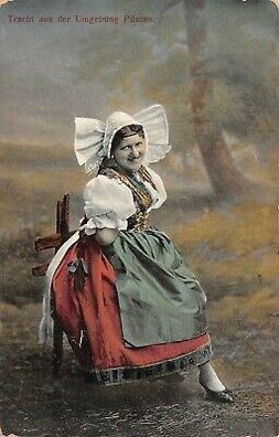 Tracht aus der Umgebung Pilsens Postkarte 1912