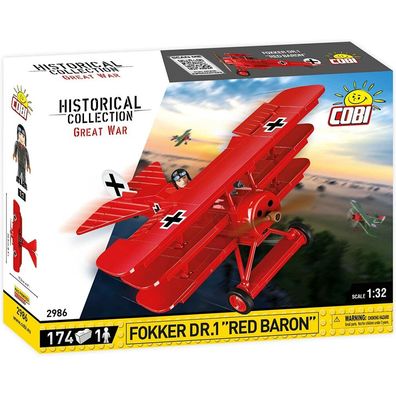 Cobi 2986 - Konstruktionsspielzeug - FOKKER Dr. 1 ''Red Baron''