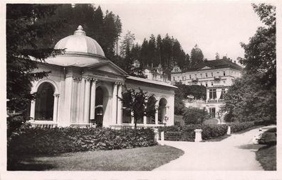 Waldquelle mit Hotel Waldmühle in Marienbad Böhmen Postkarte AK 1939