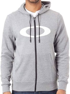 Oakley Ellipse FZ Hoodie Athletic Heather Kapuzenpullover Grau XS