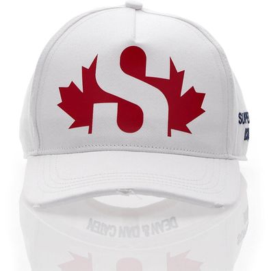 Dsquared2 Canadian flag Icon Baseballcap Cap Kappe Basebalkappe Hat Hut White