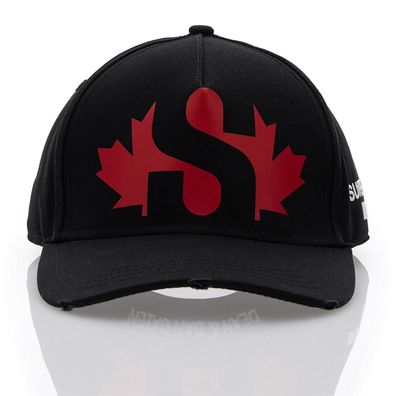 Dsquared2 Canadian flag Icon Baseballcap Cap Kappe Basebalkappe Hat Hut Black