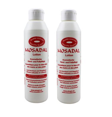 Mosadal Lotion 2x 250 ml Kosmetische Pflege Pediküre Maniküre Nagelhaut Hornhaut