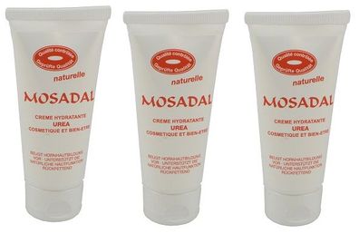 3x Mosadal Creme Hydratante Urea - Geprüfter Hornhautentferner für die Fußpflege