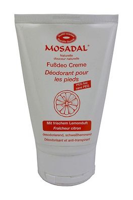 Mosadal Fußdeo Creme 100ml - PEG-frei mit frischem Zitronenduft