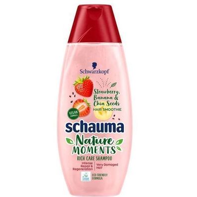 Schauma Natur Moment Intensiv Regenerierendes Shampoo, 250 ml - Stärkt Strapaziertes