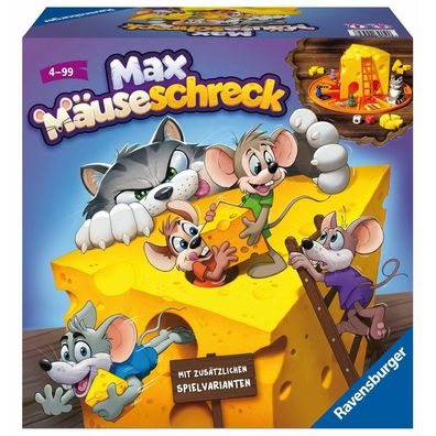 Ravensburger Kinderspiele 24562 - Max Mäuseschreck - Würfel-Laufspiel