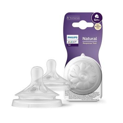 Philips Avent Natural Response Sauger – 2x Sauger für Babyflaschen, für Babys