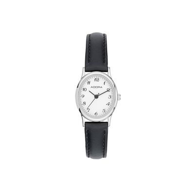 Adora Basis Damenuhr Mineralglas analog Edelstahlgehäuse silberfarben