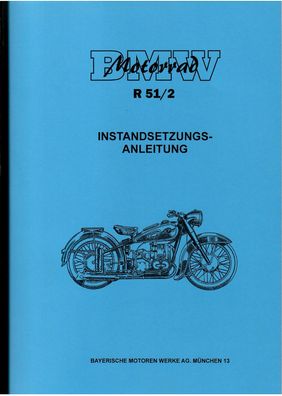 Reparaturanleitung BMW Motorrad R 51/2, Zweirad, Oldtimer, Klassiker