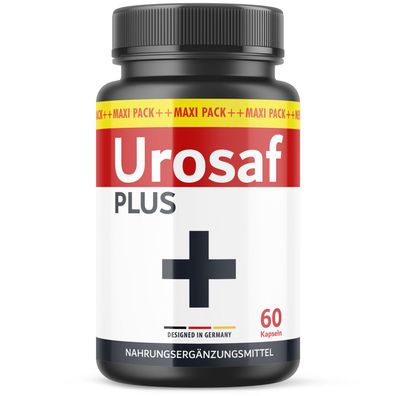 Urosaf Plus Kapseln - mit L-Arginin und Maca - für den aktiven Mann - 60 Kapseln