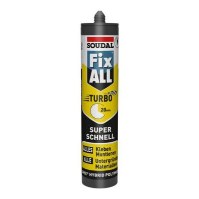 Soudal Fix ALL Turbo Kleb- und Dichtstoff Universalkleber SMX Polymer 430gr Weiß