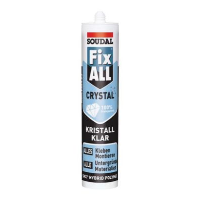 Soudal Fix All Crystal Universalkleber Alleskleber Kleber Polymer 300g Kartusche