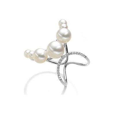 Luna-Pearls - 005.0948 - Ring - 585 Weißgold - 19 Brillanten 0,10ct