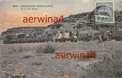 DSWA Deutsch-Südwest-Afrika AK Bahn Feldbahn Lüderitzbucht-Keetmanshoop 1910