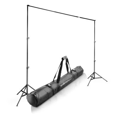 Walimex pro Teleskop Hintergrundsystem 225-400cm Fotohintergrund Studio Stativ