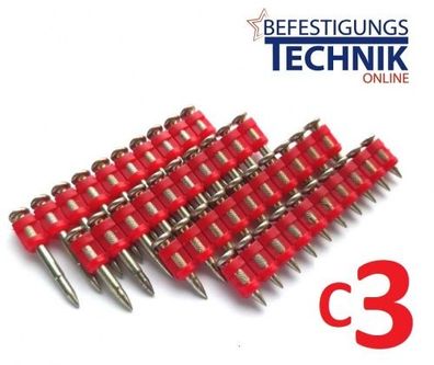 Premium Betonnägel C3 3,0x27mm für Akku Betonnagler Bosch GNB 18V TRAK-IT40A Freeman