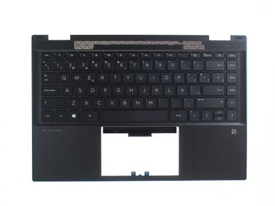 HP Pavilion x360 14 Palmrest Gehäuse mit Tastatur QWERTY Spanish L96526-071