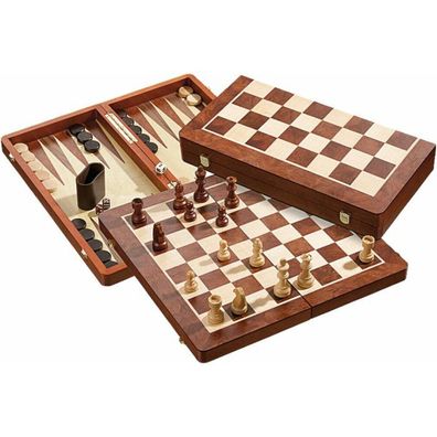 Schach-Backgammon-Dame-Set