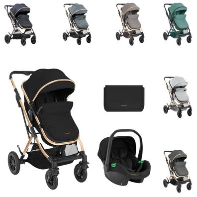 Kikkaboo Kombikinderwagen Kaia 3 in 1 Autositz, Adapter, Babywanne, Sportsitz